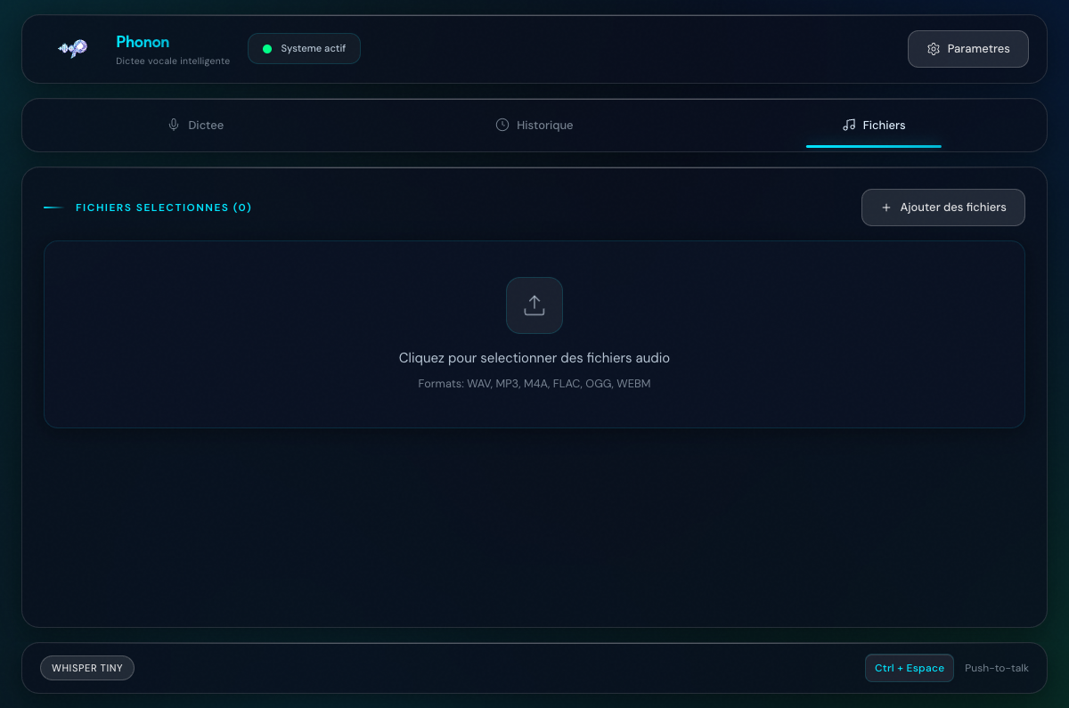 Transcription de fichiers