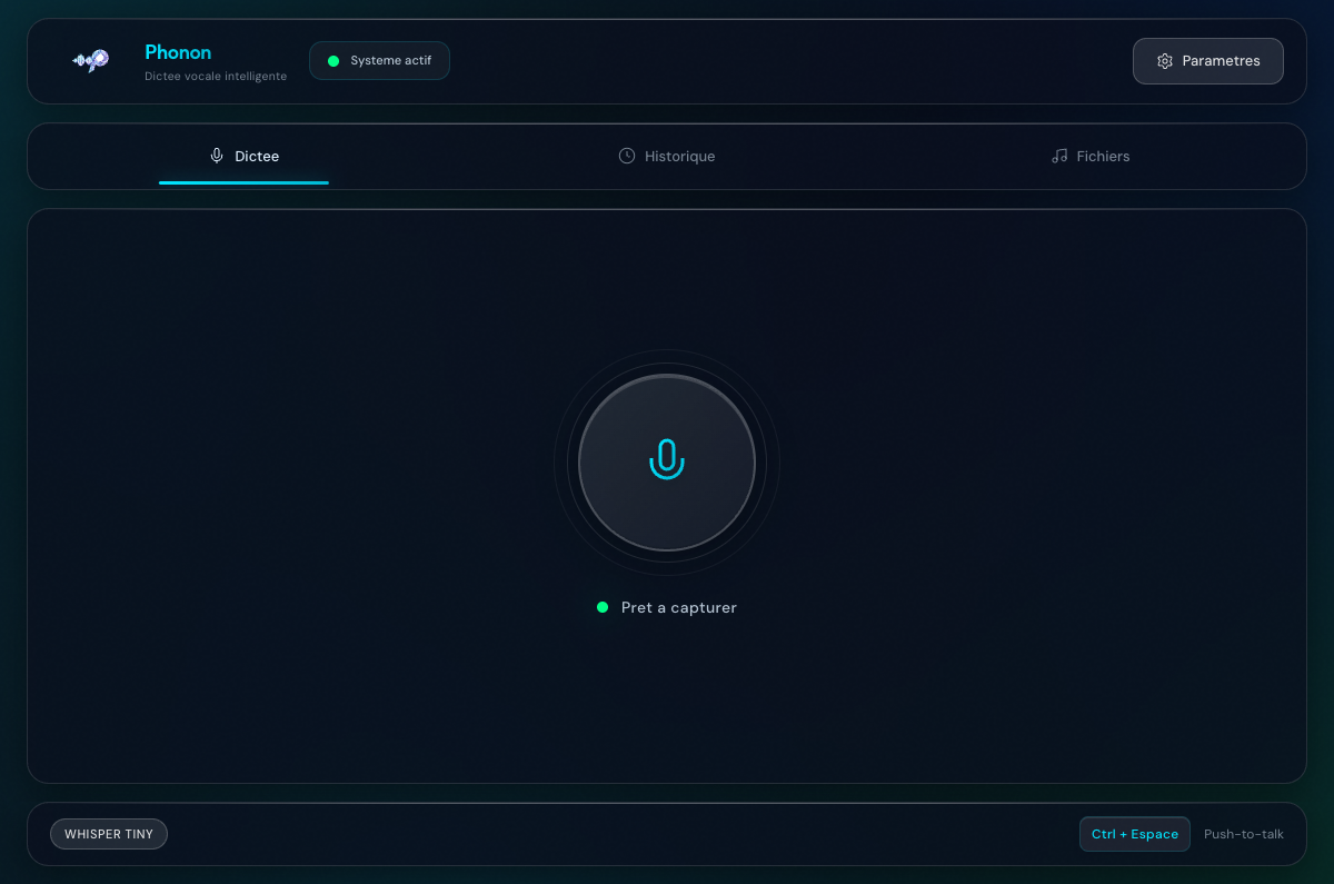 Phonon - Interface principale